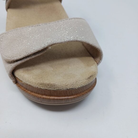 Dansko Sonnet Sandals Size 39 Platform Glitter Adjustable Straps - Picture 6 of 13